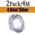 2m 4mm silver