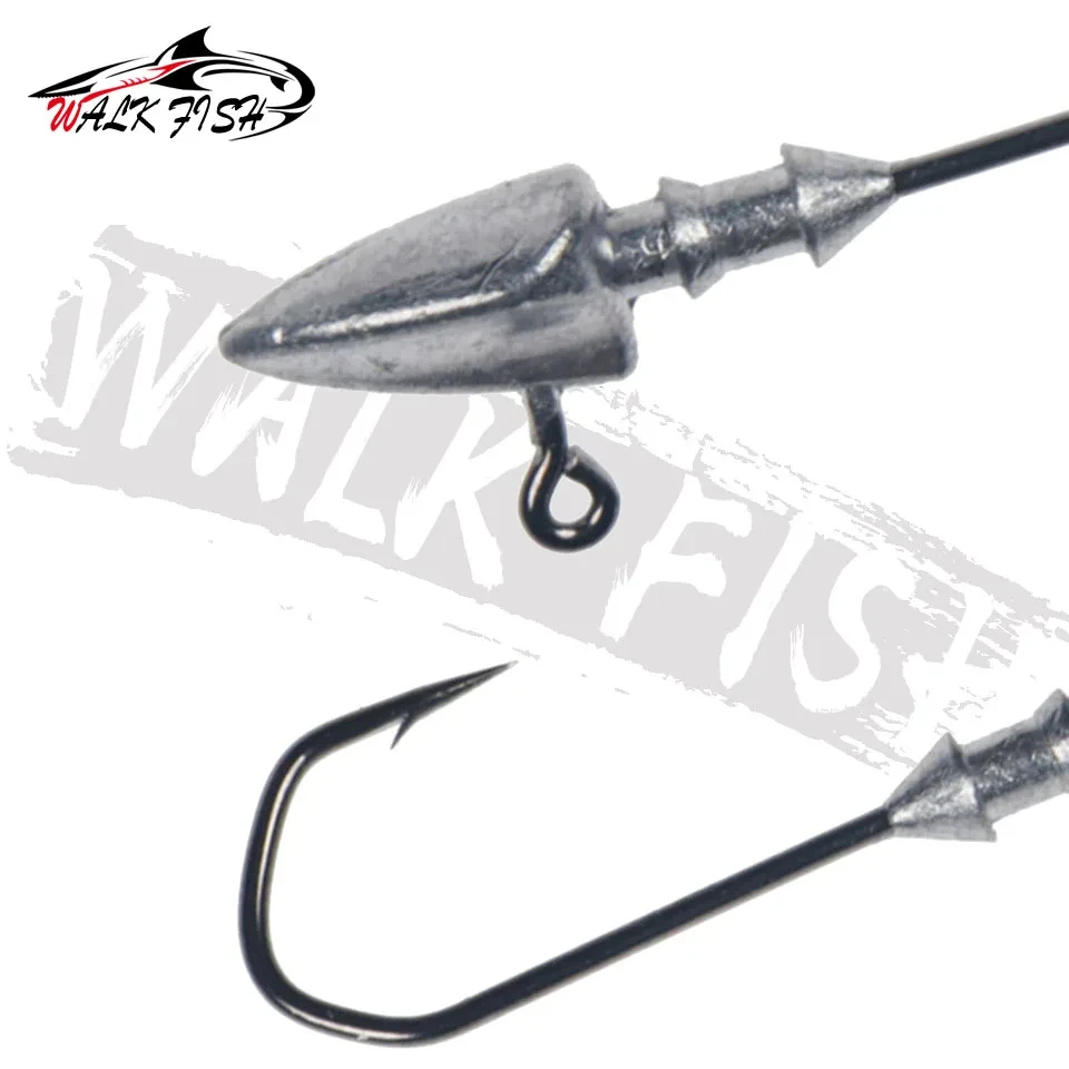 WALK FISH 5 unids/lote anzuelos con cabeza triangular 3,5g 5g 7g 10g 14g 20g anzuelo de pesca tipo barco anzuelo de gusano suave anzuelo con cabeza de anzuelo - imagen 2