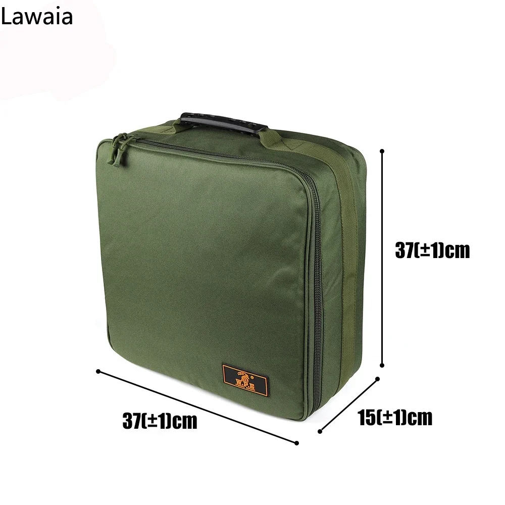 Lawaia-Bolsa de pesca con rueda de carpa, accesorio a prueba de salpicaduras, 37x37x15cm, 1 bolso - imagen 5