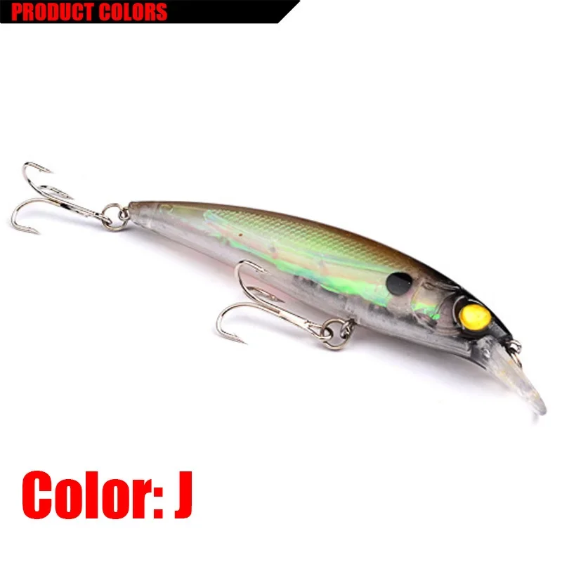 Señuelo de Pesca de pececillo láser, 11cm, 13g, Wobbler japonés, Crankbait, cebo duro Artificial con anzuelos triples, aparejos de Pesca, 1 ud.