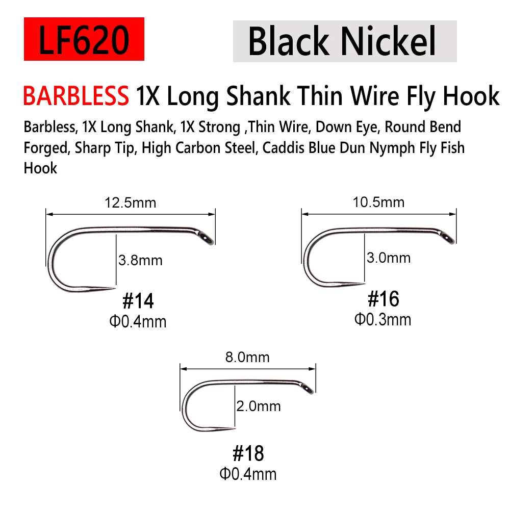 Wifreo 500 piezas # 8 ~ 22 anzuelo de atado de moscas húmedas secas Ninfa Pupae Caddis Scud Midge anzuelo de pesca con mosca señuelo de trucha aparejos de pesca - imagen 5