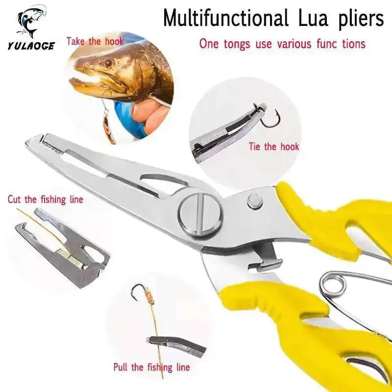 Alicates de pesca multiusos – Cortador señuelos y trenzas acero inox - imagen 2