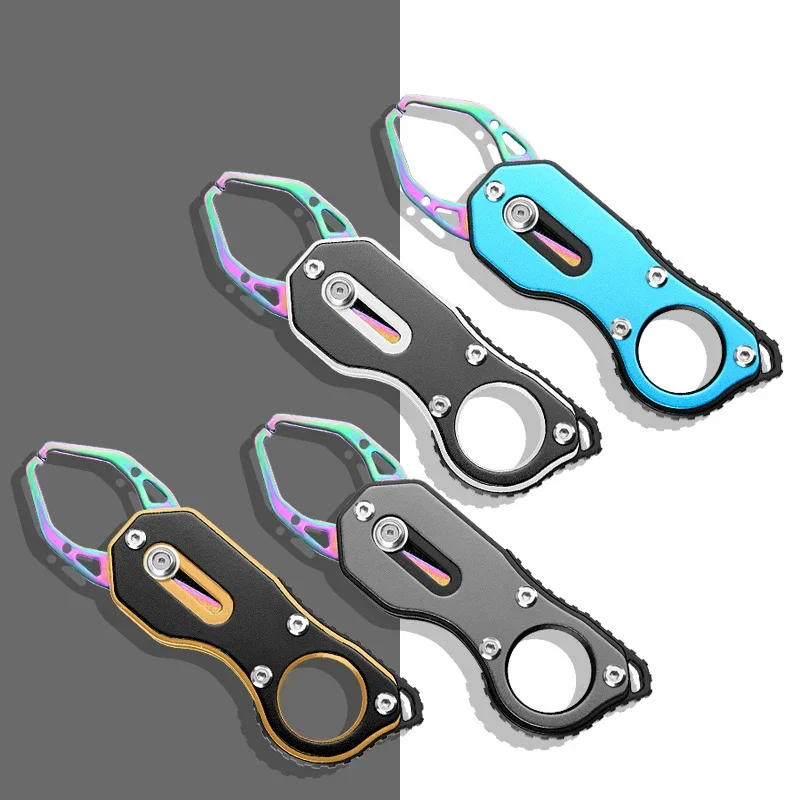 OUTKIT-controlador de agarre de labio de pescado con cuerda antipérdida, equipo de pesca portátil de aluminio para agua salada, herramientas de aparejos - imagen 2