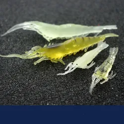 Señuelo lumínico de camarón para día y noche – 4 y 7 cm, cebo suave