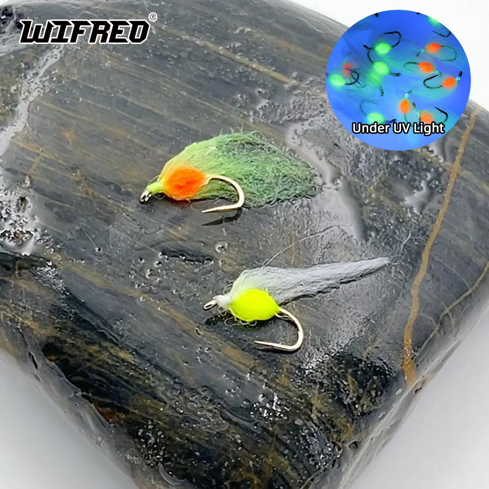 Detalle del señuelo Wifreo Glo-Bugs UV naranja
