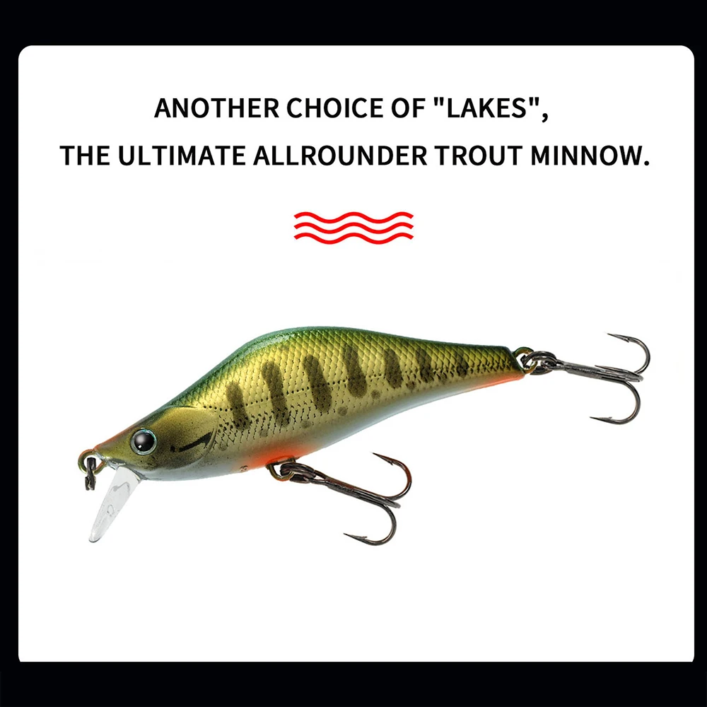 Señuelo de pesca de 5,5 cm y 4,7g, cebo duro Artificial de tiro largo, Micro Minnow, Wobbler, Jerkbait, Swimbait, trucha pequeña, lubina - imagen 5