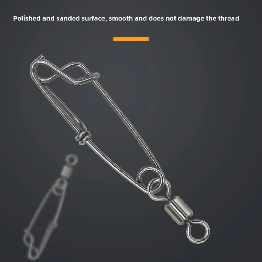 Conector de anzuelo de pesca de estilo americano, diseño giratorio, mecanismo rodante, anillo de aparejos, giratorios de presión rodante de alta resistencia, 2 uds. - imagen 5