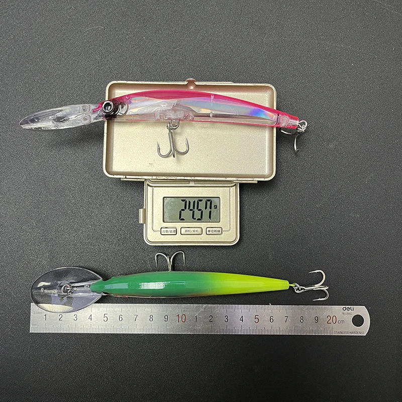 1 Uds. 125mm 24,5g pececillo grande pececillo flotante para Pesca Wobbler señuelo Trolling cebo duro Lucio Pesca Isca aparejos de Pesca 9090 - imagen 5