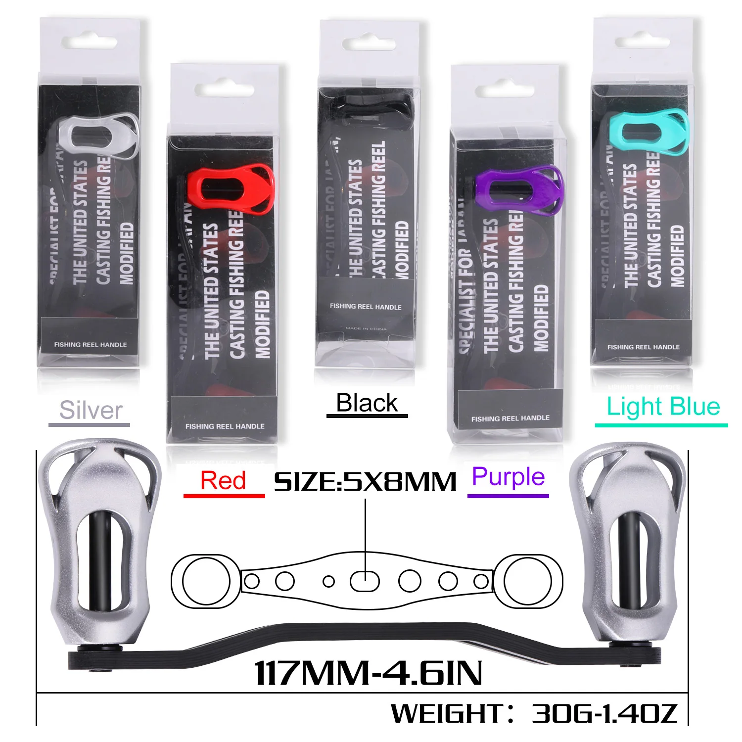 Sougayilang-mango de carrete de pesca de aleación de aluminio para carrete de Baitcasting, mango de carrete de pesca ultraligero, accesorio de manivela - imagen 4