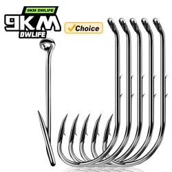 9KM 50 Uds Baitholder gancho de pesca de doble púas anzuelo de gusano compensado ojo abajo para cebo vivo suave agua dulce Walleye