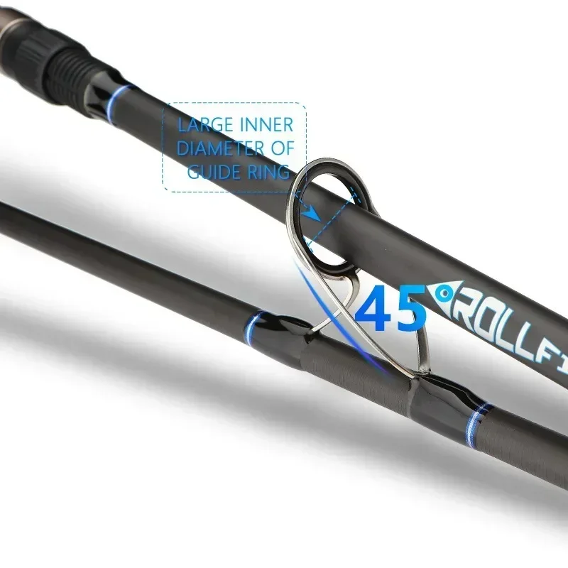 Caña de spinning carbono SK Dura: lanzamiento a distancia carpa