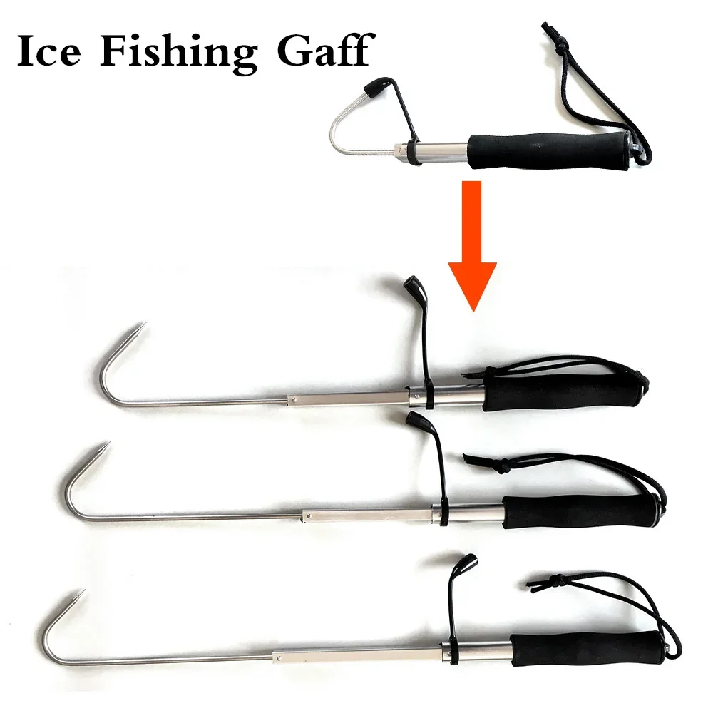 GHOTDA 60cm 70cm arpón telescópico gancho de acero inoxidable de aleación de aluminio - imagen 4