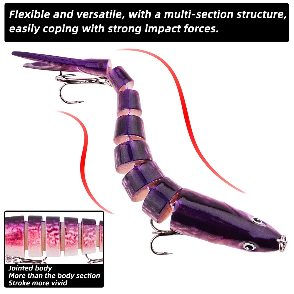 Cebo Wobblers de varias secciones de 13cm para pesca, cebo Artificial duro, Swimbait multiarticulado, Crankbait, aparejos de señuelo de pesca realistas - imagen 4