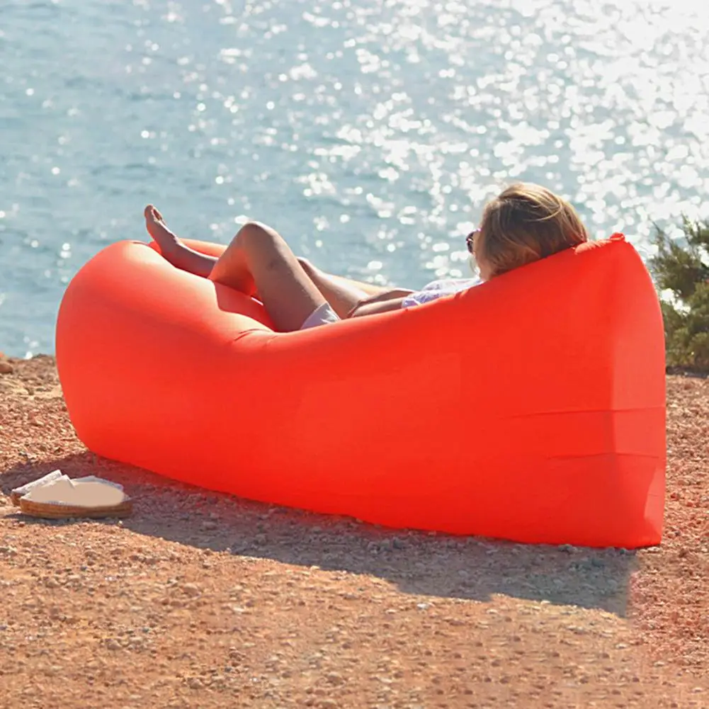 Cojín inflable para sofá, tienda de campaña, cama, saco de dormir, portátil, duradero, para exteriores, colchón de aire para playa, tumbona plegable - imagen 2