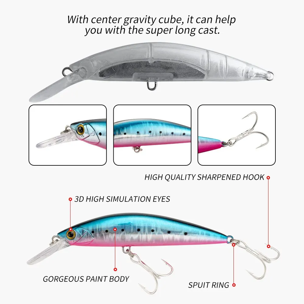 Señuelo de pesca hundiéndose 90mm 30g Minnow para pesca marina de alta calidad de pesca con cebo lubina - imagen 4
