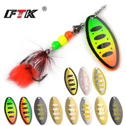 Señuelo Giratorio Spinner FTK – Metal con pluma para carpa y lucio