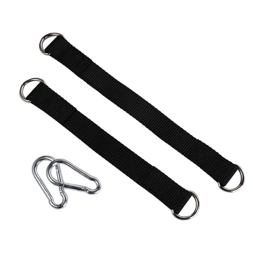 Dacron-Cinturón de extensión de una sola barra, piezas de gimnasio de una sola capa, correas de columpio de árbol, Kit colgante de 100kg, gancho de alta resistencia, cinturón oscilante de anillo - imagen 3