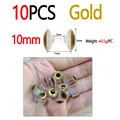 10mm 10pcs Gold