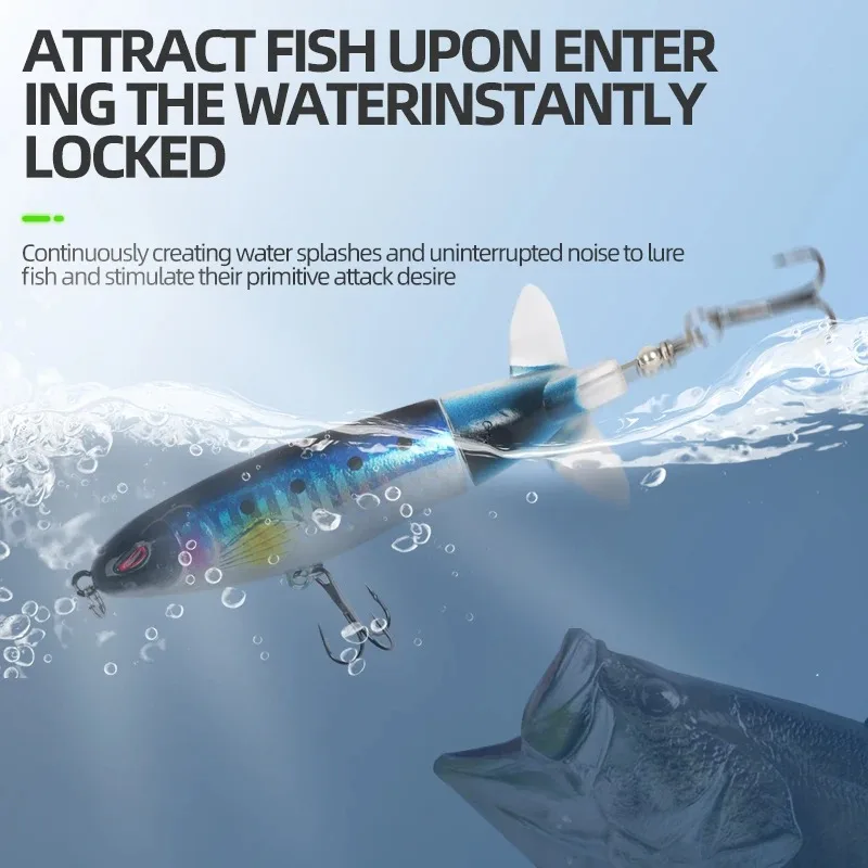 Señuelo de Tractor de 13g, vibración rápida, señuelo de pesca curvo duro, nadador con cola giratoria, gancho realista adjunto, 1 Uds. - imagen 3
