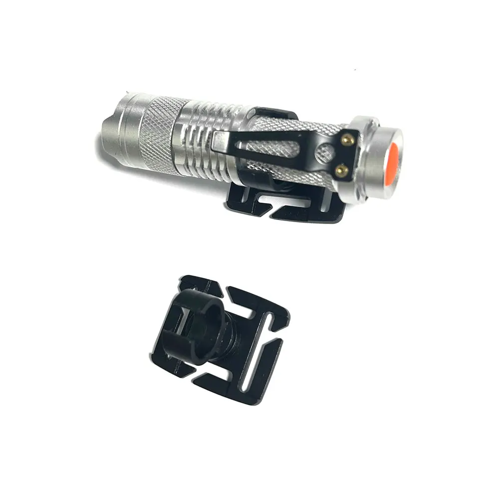 Linterna giratoria con anillo en U, lámpara para mochila de trabajo, caminata al aire libre, paquete de escalada, soporte de luz, herramienta de poste de tubería de agua, abrazadera, Clip de cinta para hombro - imagen 5