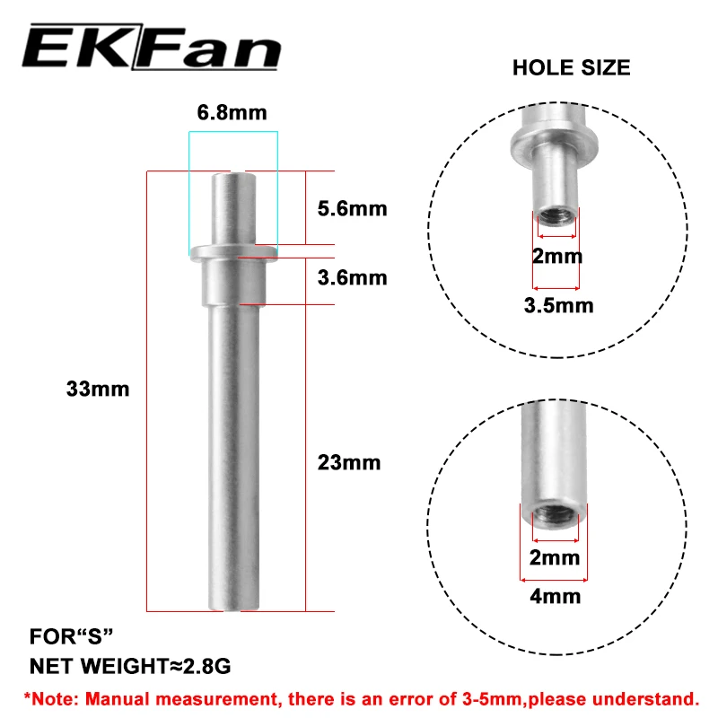 EKFan 1 Juego de herramientas de perilla de mango de pesca para arandelas de rodamiento de eje de acero inoxidable montaje de tornillo de junta piezas de herramientas de perilla de pesca