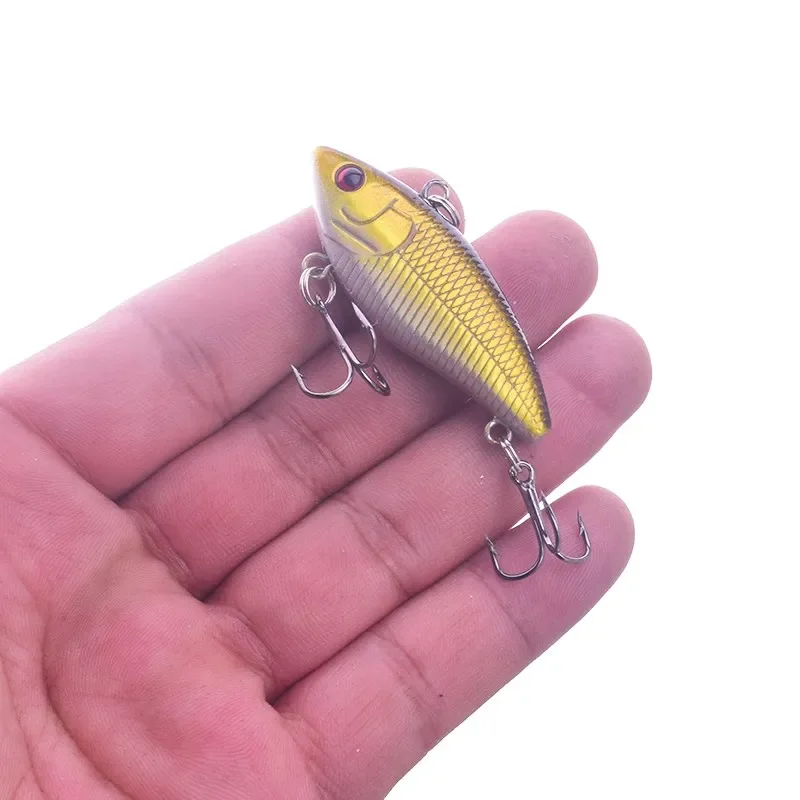 1 cebo VIB, cebos de vibración duros que se hunden, 5cm, 6,7g, Señuelos de Pesca artificiales, pesca de carpa, cobre, lago, Topwater, señuelo sin labios - imagen 4