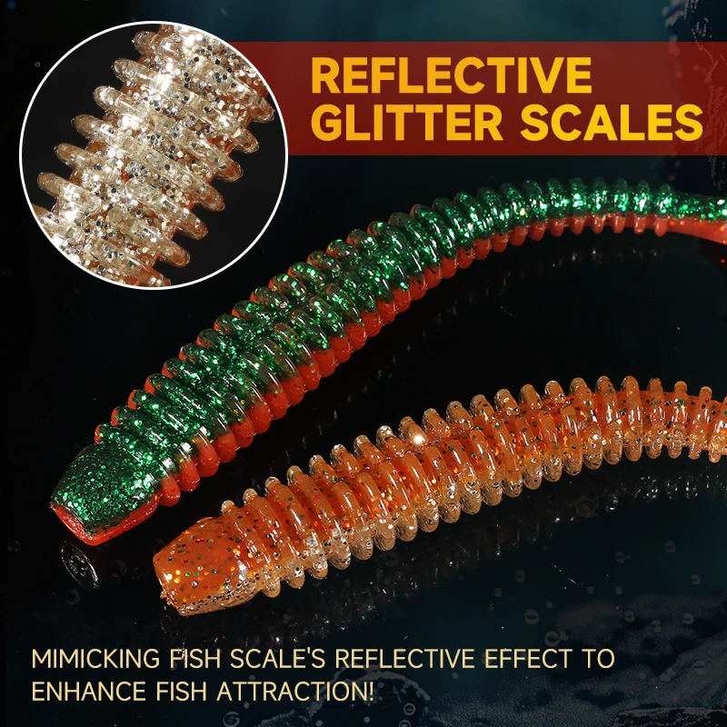 Señuelo de pesca supercontinente con anillo de impacto, cebos de plástico suaves de 63mm, 80mm y 97mm, Swimbait, Jigging, cebos artificiales - imagen 4