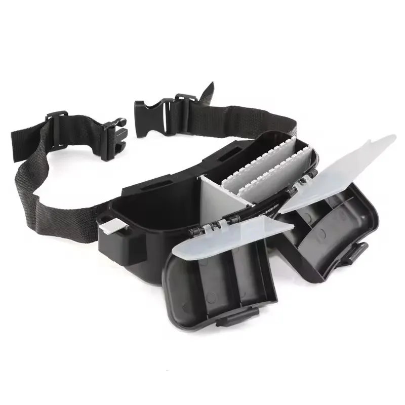 Caja de pesca de cintura WEIHE con cinturón para actividades de pesca al aire libre, caja de aparejos, estuche de almacenamiento de pesca - imagen 4