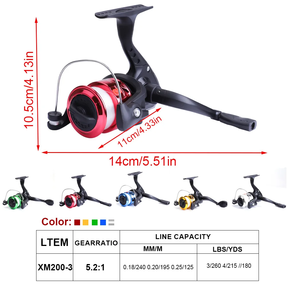 Combos de caña de pescar y carrete para principiantes de 1,8 m, caña de pescar telescópica de viaje con carrete giratorio, Kit combinado, juego de anzuelos para Señuelos de Pesca - imagen 3