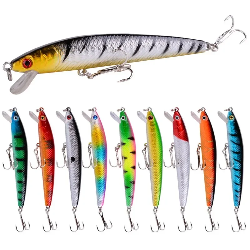 Señuelos de Pesca de pececillos japoneses, cebo duro flotante, Wobbler Artificial, Crankbait, perca de carpa, aparejos de pesca, 10,5mm, 8,3g, 1Pc - imagen 4