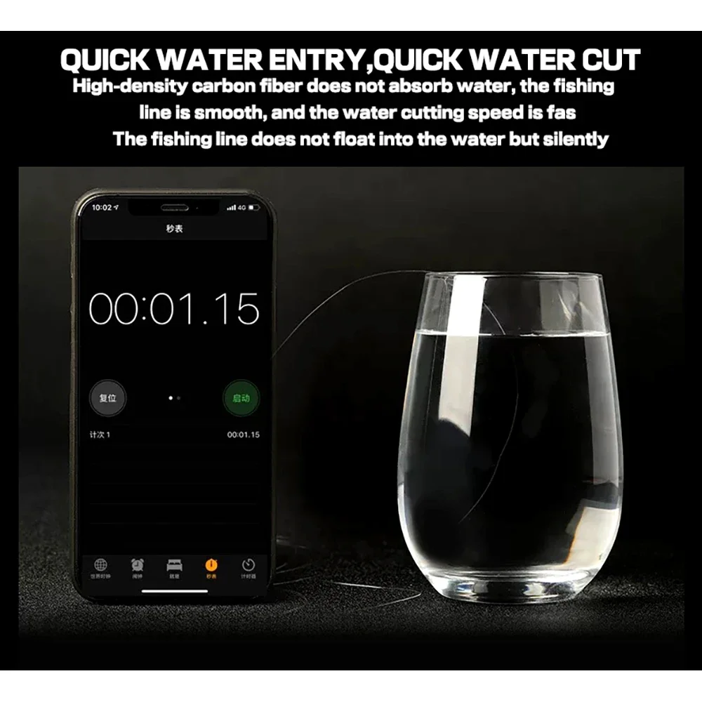 100% hilo de pescar con revestimiento de fluorocarbono de seda cruda japonesa, sedal líder de monofilamento, alta resistencia a la abrasión, 1,28-13,49 kg - imagen 4