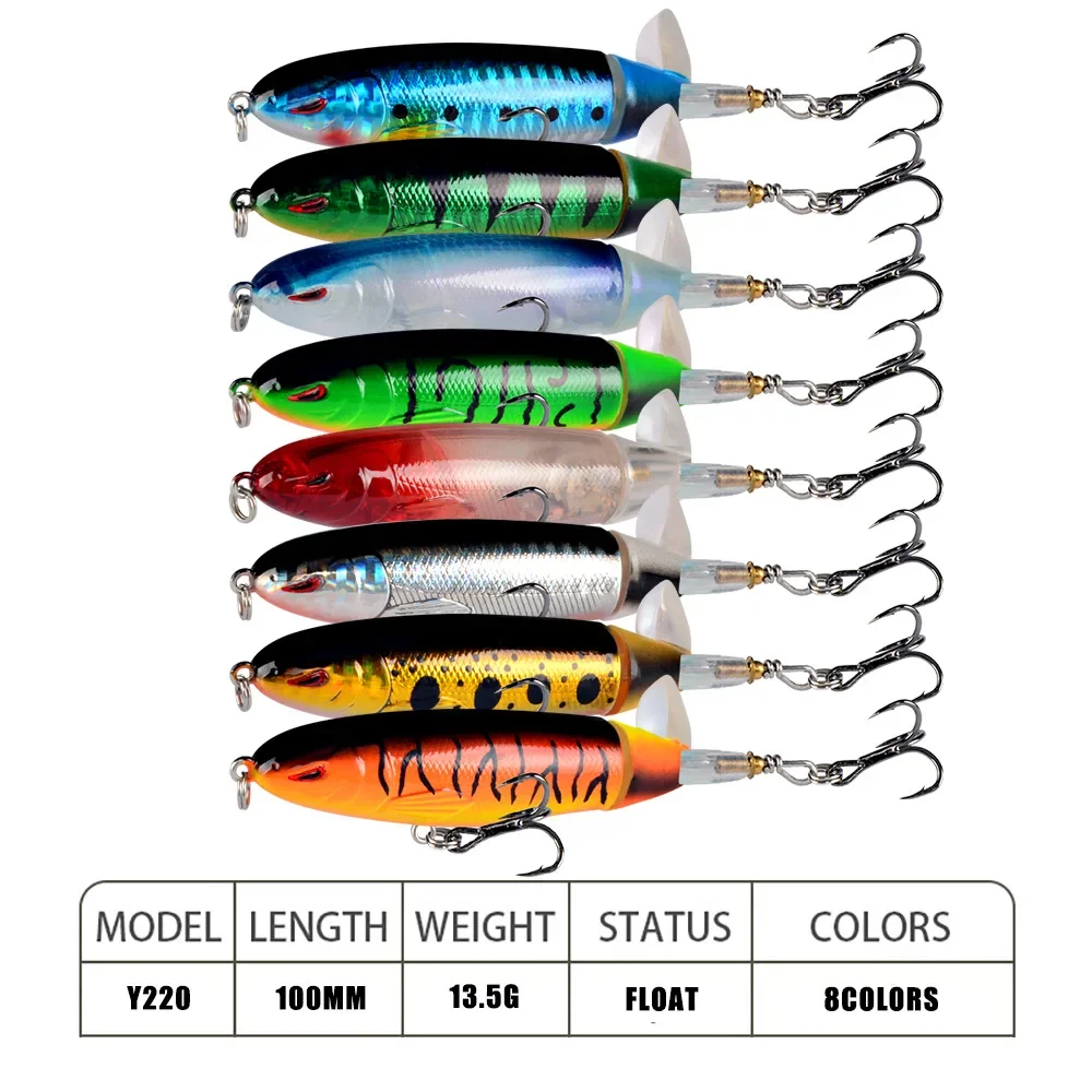 Whopper-señuelo de pesca flotante, cebo duro Artificial, cola giratoria suave, aparejos de pesca, 10cm, 13,5g, 1 piezas - imagen 2