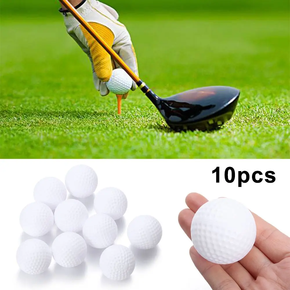 Pelotas de Golf para practicar, pelota de aire suave para interior, 10 piezas, color blanco - imagen 3