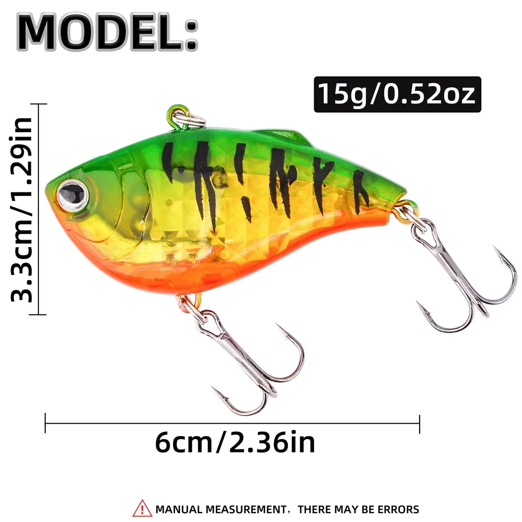 Señuelo de pesca japonés VIB, cebo duro vibratorio de 60MM/15G para perca de pesca, cebo falso, 1 ud. - imagen 2