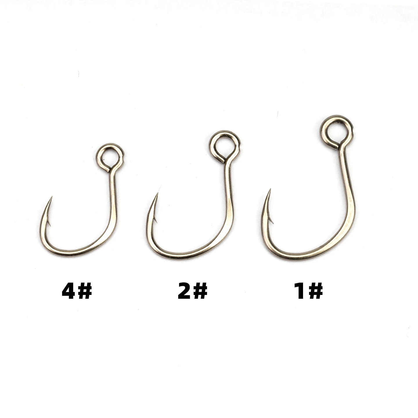 Nuevo 10 Uds señuelo de pesca anzuelo de repuesto 5X fortalece individual 33 anzuelos en línea ojo grande tamaño 1 2 4 aparejos de acero alto en carbono - imagen 4