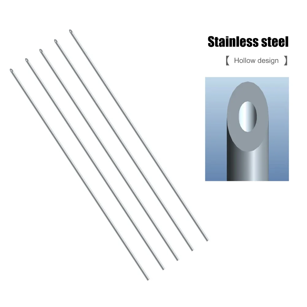 Juego de 1-4 agujas de cebo de gusano, agujas de gancho sin escape, agujas de enganche rápido de lombriz de tierra, alfileres de aguja de Gas hueca, herramientas de pesca - imagen 4