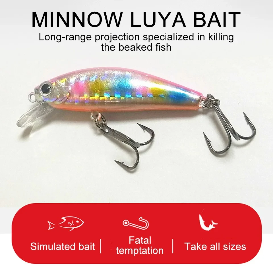 WALK FISH-señuelo de Pesca de pececillo que se hunde, 1 piezas, 50mm, 6,5g, ojos 3D, Wobblers de natación, cebo duro Artificial para Pesca de carpa, Lucio - imagen 5