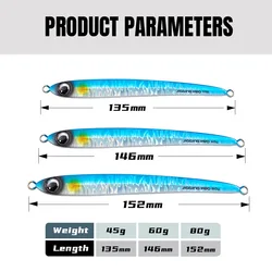 CASTFUN Long Cast Blade Jig – Señuelo metálico para pesca en alta mar