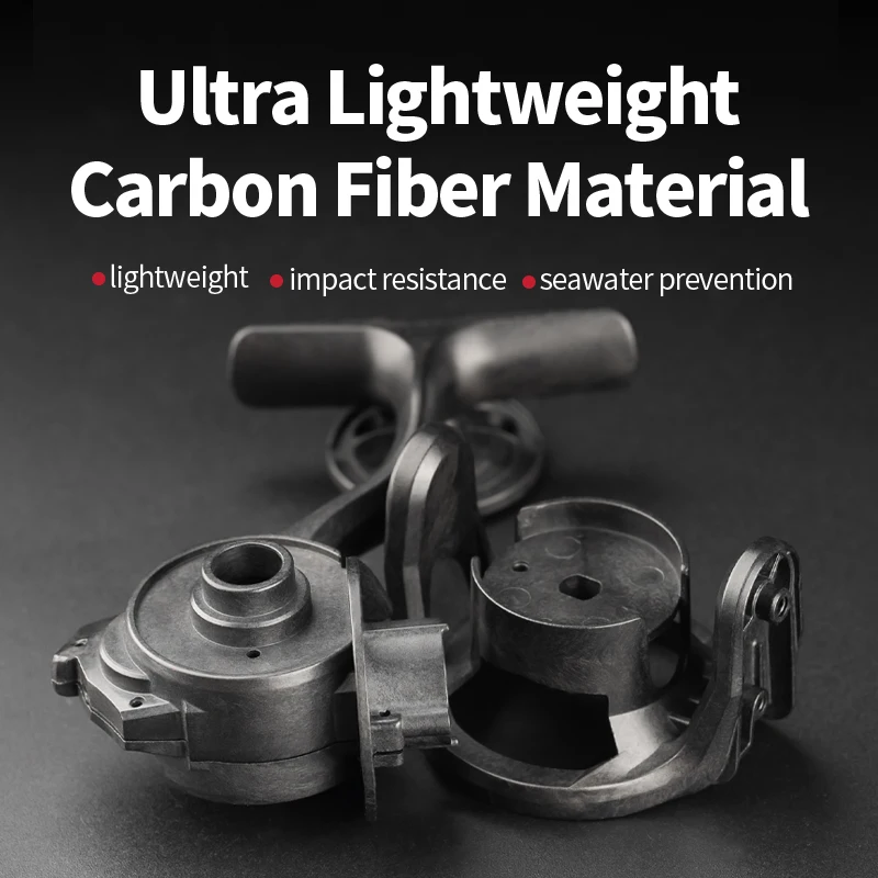 Carretes de pesca de carbono CHILENT LP2000/2500X, relación de engranaje 5,2: 1, arrastre máximo, carrete giratorio de Metal de 10KG para agua dulce y salada - imagen 4