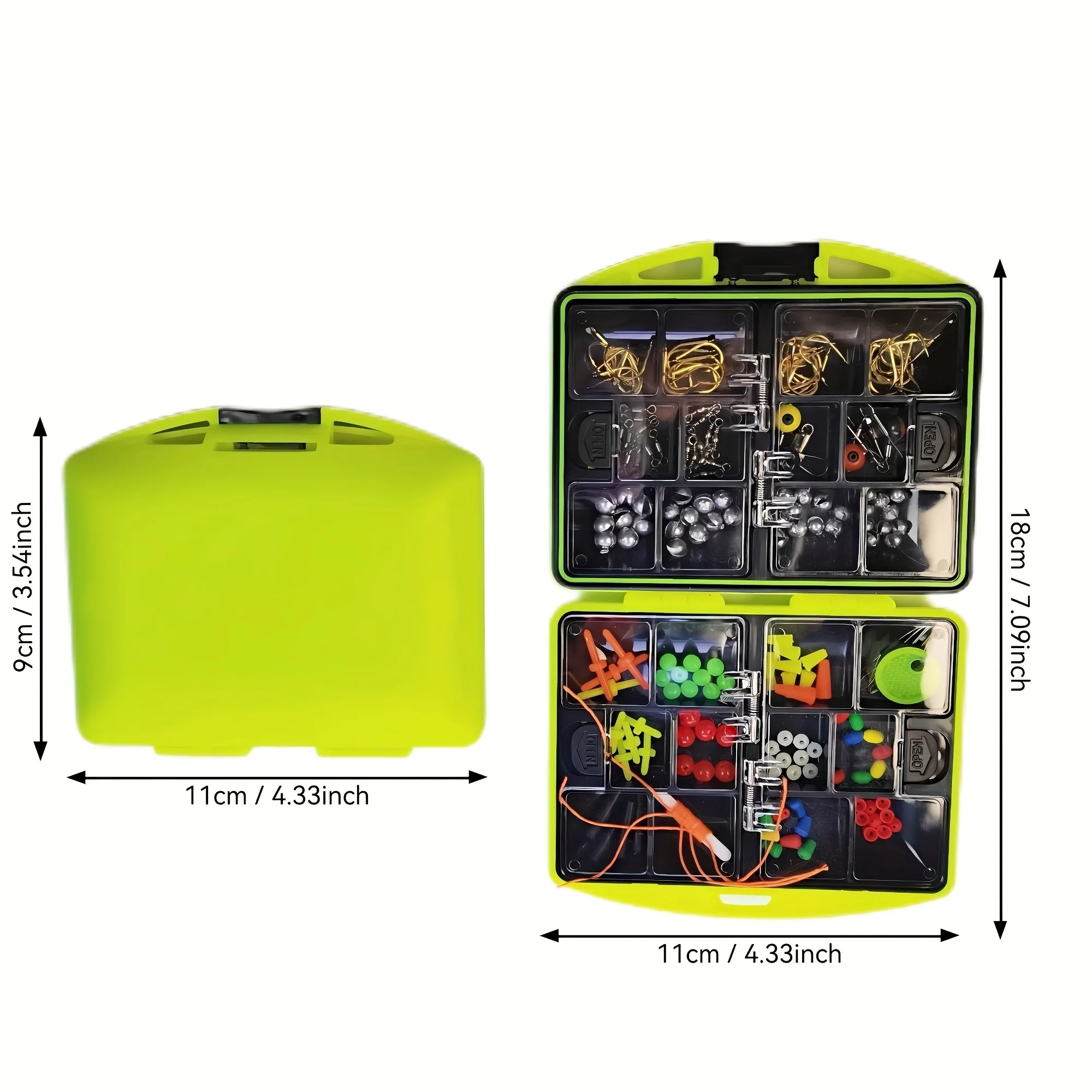 184 Uds., 24 tipos de aparejos portátiles, accesorios de pesca en roca, conjunto combinado, caja de fundición para Surf, Pin giratorio, Kit de anzuelos individuales, aparejos de herramientas - imagen 4