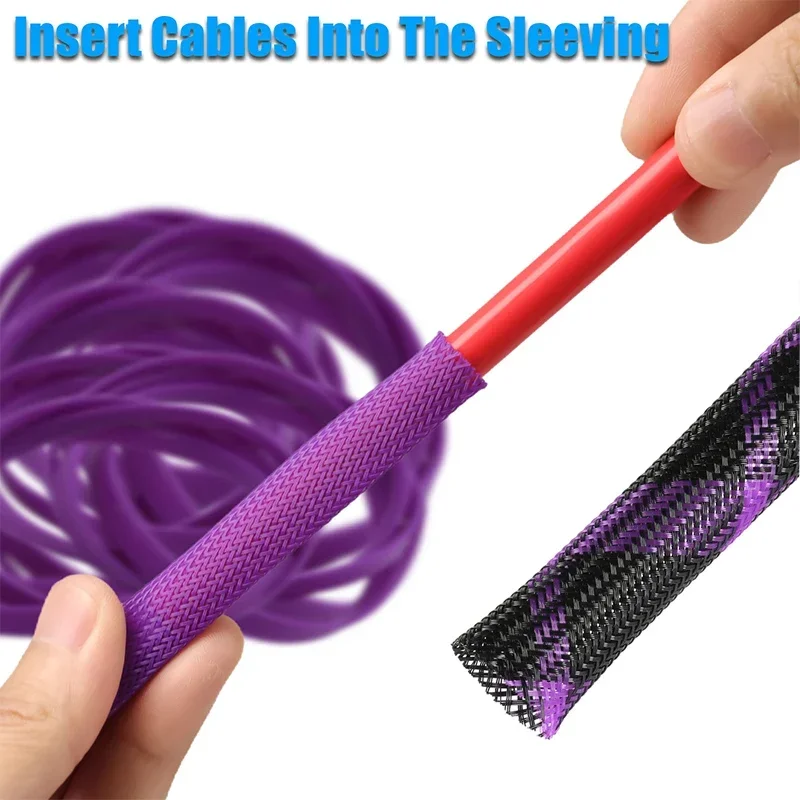 Funda de cable expandible de 2 mm - 30 mm PET trenzada de alta densidad con aislamiento flexible Funda protectora para cables 1 ~ 50 metros - imagen 5