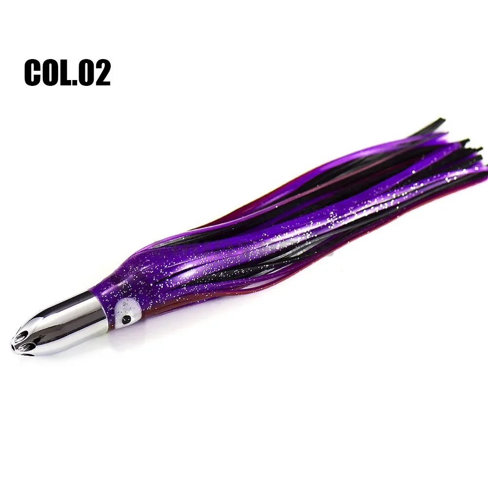 Señuelo de arrastre COUNTBASS Brass Bullet cabeza jet, falda calamar - imagen 3