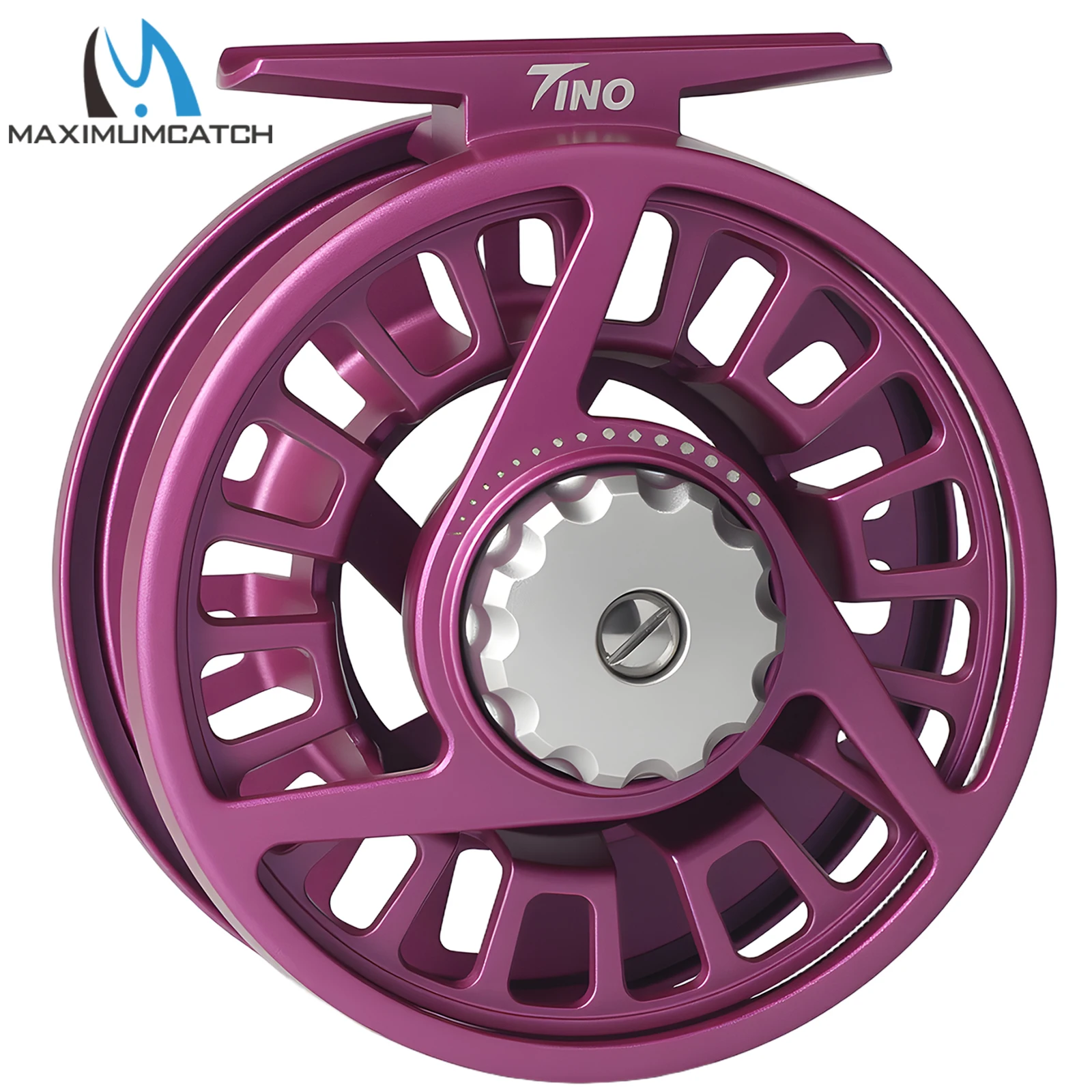 Carrete de pesca con mosca de aluminio fundido a presión Maximumcatch TINO 3-8WT negro, mano derecha izquierda recuperar carrete de mosca de árbol grande para agua dulce - imagen 3