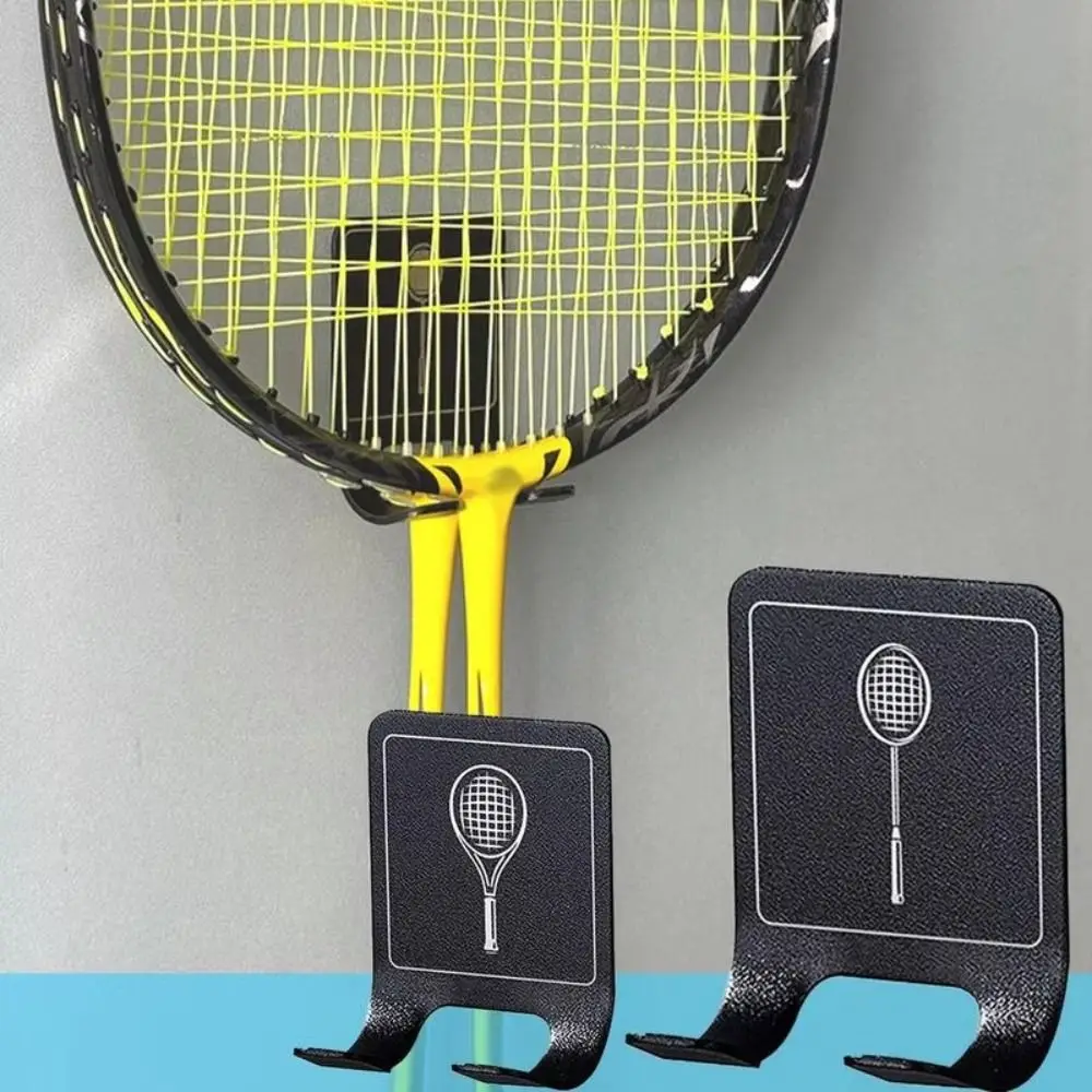 Soporte pared raqueta tenis autoadhesivo aluminio