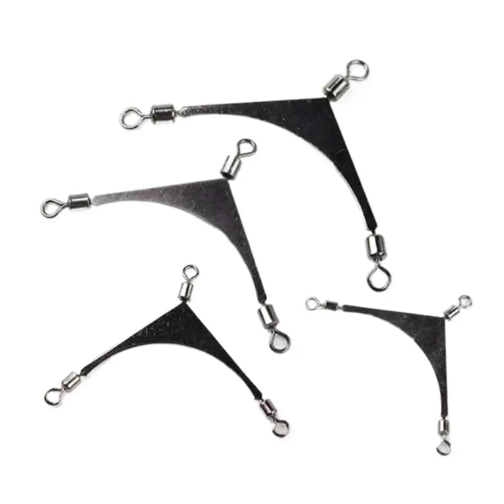 Barril giratorio de pesca de 3 vías, conector de línea cruzada, Triple giro en T, evita enredos de línea, 10 piezas - imagen 2