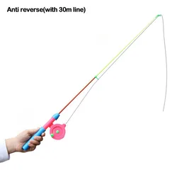 Cañas de pescar en hielo retráctiles para niños, pluma de pesca en hielo portátil, caña de pescar en hielo giratoria, invierno, 2024