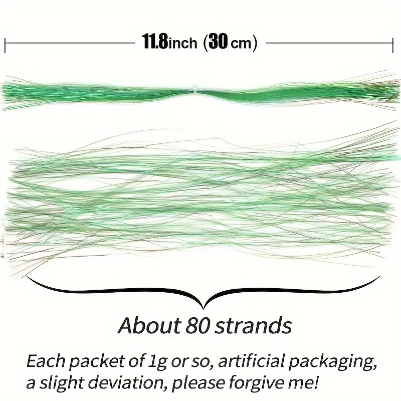 Oropel holográfico Para Atar Moscas, Fabricación De Señuelos De Pesca, Suministros Para Hacer Moscas, Hilo De Cristales brillantes ondeados, ideal Para Agua Salada Y Dulce, Accesorios para pesca - imagen 5