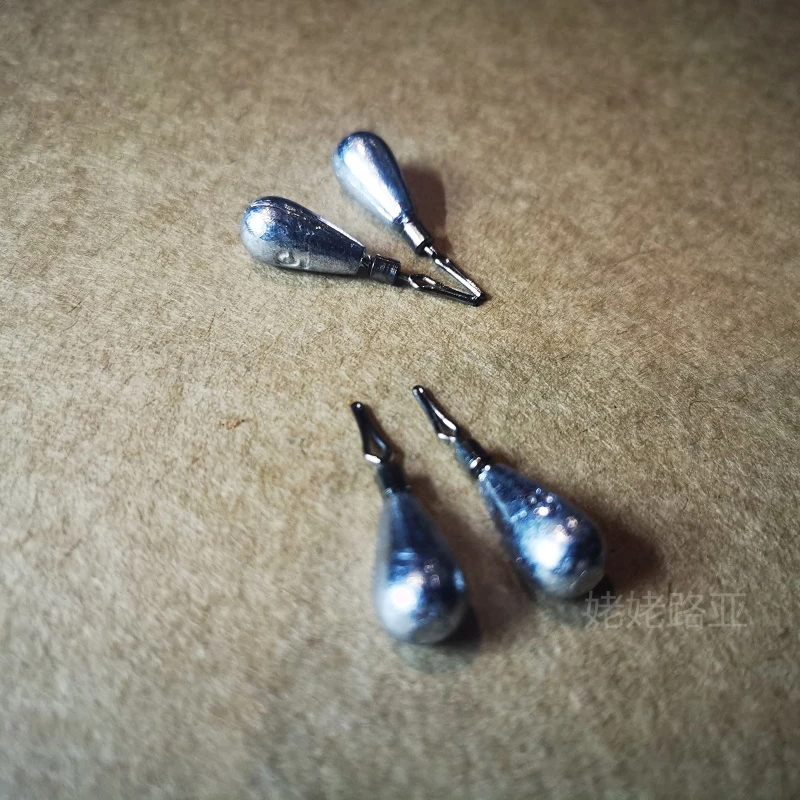 Plomo de pesca invertido en forma de gota de tira larga, cebo Sub-suave, contrapeso especial de Pit negro, 20 piezas empaquetadas en 5G, 7g, 10g - imagen 3
