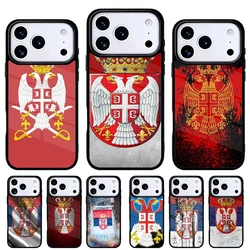 Funda iPhone con Bandera de Serbia – Carcasa Trasera Protectora
