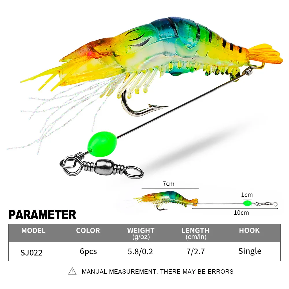 Señuelos de Pesca de camarón de 5,8g, cebo suave de Camarón con cuentas de gancho, giratorios, cebo Artificial de silicona suave, pesca de lubina, trucha, bagre - imagen 4